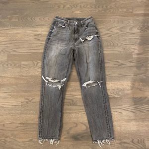 American Eagle black ripped jeans / size 0